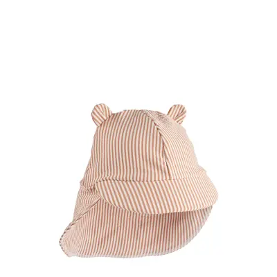 Liewood Senia Seersucker Sun Hat With Ears - Pink - 3/4Y
