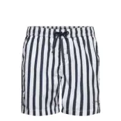 Lindbergh Striped Swim Shorts Marinblå