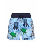 Lindex Shorts Swim Minecraft Blå