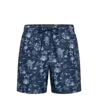 Lyle & Scott Botanical Garden Print Swimshort Blå