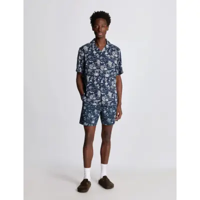 Lyle & Scott Botanical Garden Print Swimshort - Blue - XS