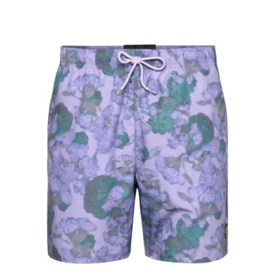 Lyle & Scott Digital Floral Print Swim Short - Purple - XL