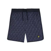 Lyle & Scott Monogram Board Short Marinblå