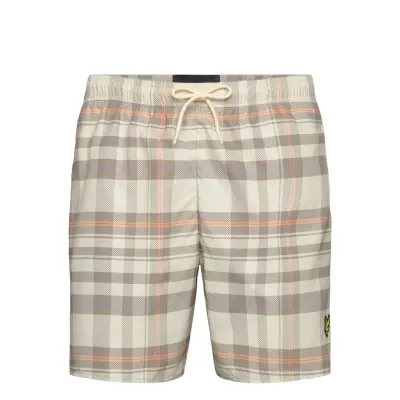 Lyle & Scott Tartan Resort Swimshort Beige