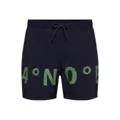 M Karta Print Shorts Badshorts Blå Peak Performance