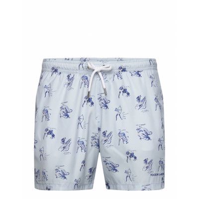 Maison Labiche Paris Maillot Print Heracles Blå