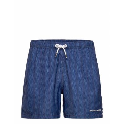 Maison Labiche Paris Maillot Print Waves Marinblå