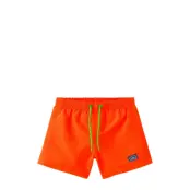 Mango Contrast Drawstring Swim Shorts - Orange - 3-4