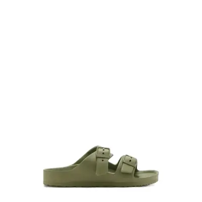 Mango Rubberised Buckle Sandals - Khaki green - 39