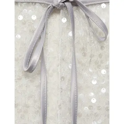 Mango Sequin Beach Wrap - Silver - ONE SIZE