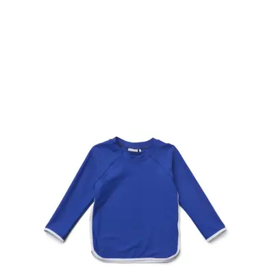 Manta Swim Tee Swimwear UV Clothing UV Tops Blå Liewood