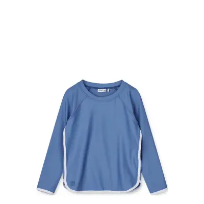 Manta Swim Tee Swimwear UV Clothing UV Tops Blå Liewood