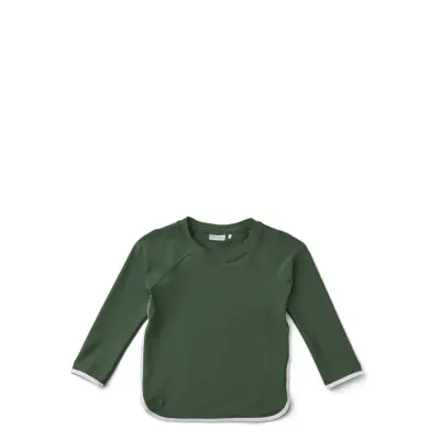 Manta Swim Tee Swimwear Uv Clothing Uv Tops Grön Liewood