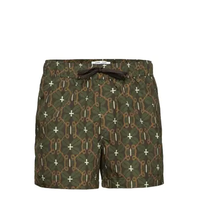 Mason Swim Shorts Aop 13082 Badshorts Grön Samsøe Samsøe