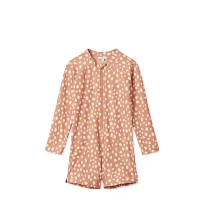 Liewood Max Printed Longsleeve Swim Jumpsuit Korall