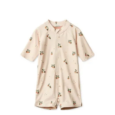 Liewood Max Printed Shortsleeve Swim Jumpsuit Kräm
