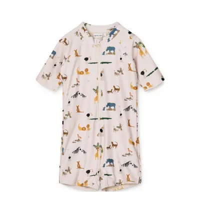 Liewood Max Printed Swim Jumpsuit Kräm