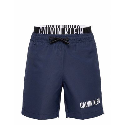 Medium Double Waistband Badshorts Blå Calvin Klein