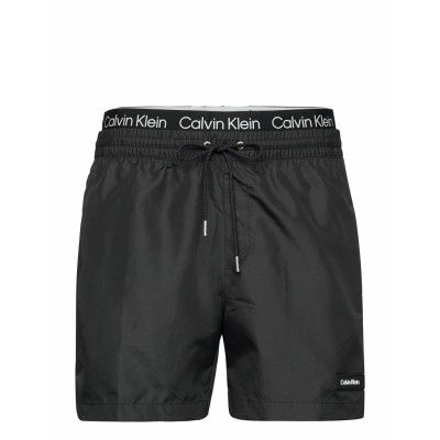 Medium Double Wb Badshorts Svart Calvin Klein