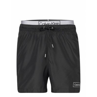 Medium Double Wb Badshorts Svart Calvin Klein