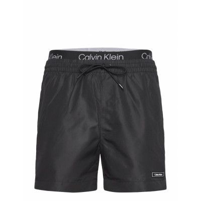 Medium Double Wb Badshorts Svart Calvin Klein