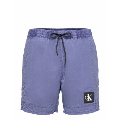 Medium Drawstring Badshorts Blå Calvin Klein
