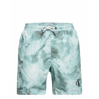 Medium Drawstring Badshorts Blå Calvin Klein
