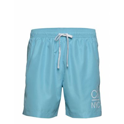 Medium Drawstring Badshorts Blå Calvin Klein