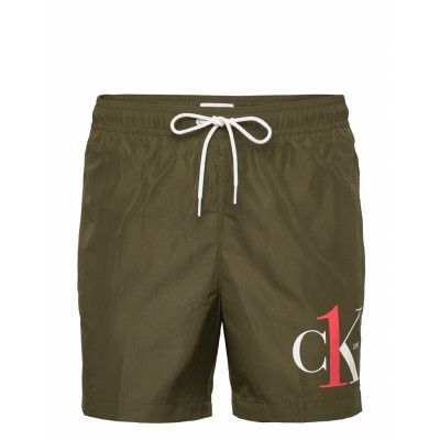 Medium Drawstring Badshorts Grön Calvin Klein