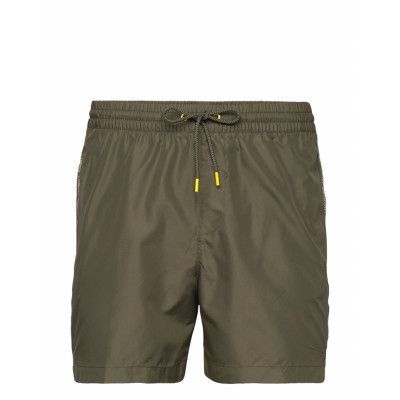 Medium Drawstring Badshorts Khakigrön Calvin Klein