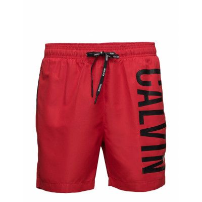 Medium Drawstring Badshorts Röd Calvin Klein