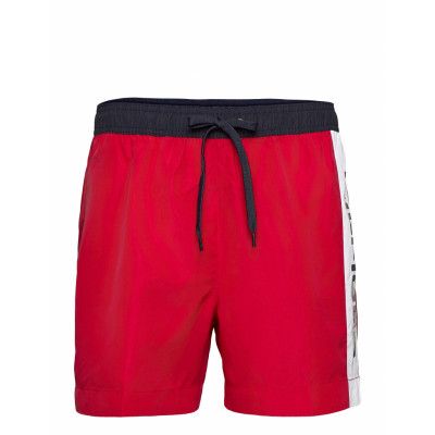 Medium Drawstring Badshorts Röd Tommy Hilfiger