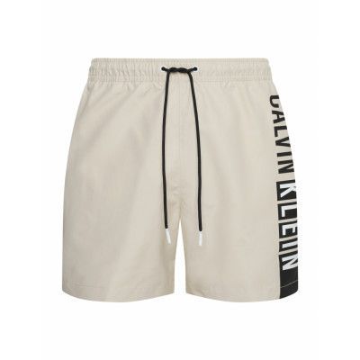 Medium Drawstring-Graphic Badshorts Cream Calvin Klein
