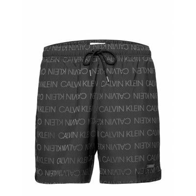 Medium Drawstring-Jacquard Badshorts Svart Calvin Klein