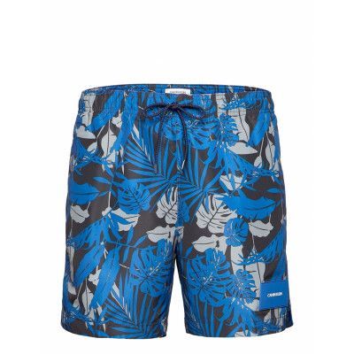 Medium Drawstring-Print Badshorts Svart Calvin Klein