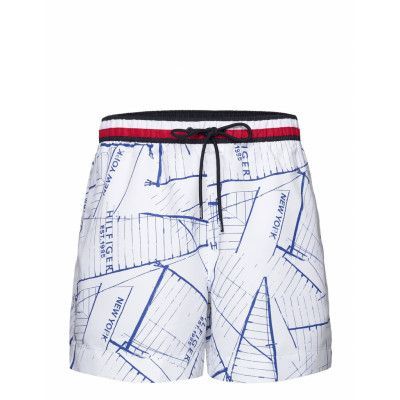 Medium Drawstring Wb Print Badshorts White Tommy Hilfiger