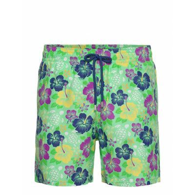 Men Swimwear Tropical Turtles Badshorts Grön Vilebrequin