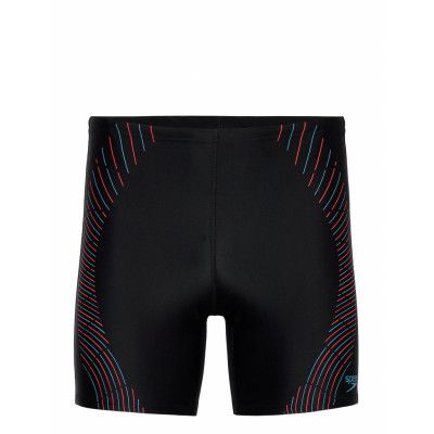 Speedo Mens Duo Logo Print Mid Jammer Svart