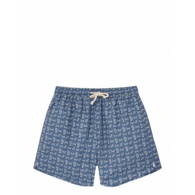 Pompeii Micro Paisley Swim Trunks Blå