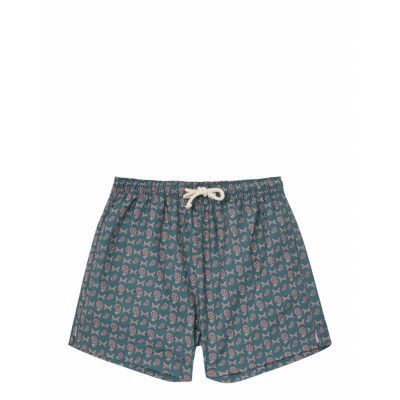 Pompeii Micro Paisley Swim Trunks Grön