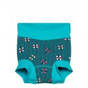 Mini Shorts Aop Swimwear Nappie Briefs Blå Color Kids