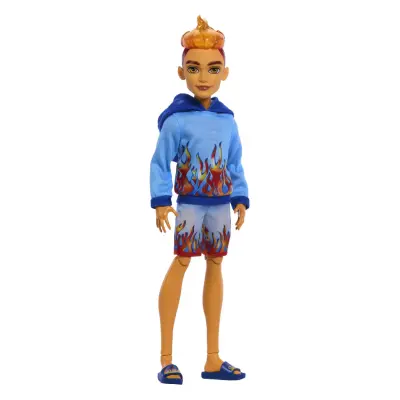 Monster High Scare-Adise Island Heath Burns Fashion Doll With Swim Trunks & Accessories Multi/patterned