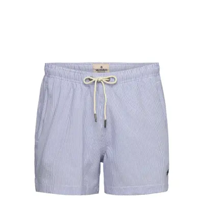 Morris Morris Seersucker Bathing Trunks Blå