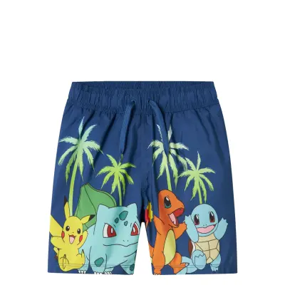 Name It Nkmmacsen Pokemon Swimshorts Sky Marinblå