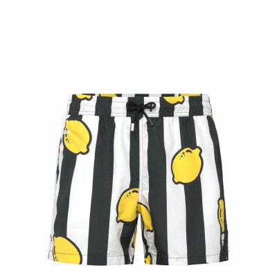 Nikben Nb Limoncello Swimtrunks White-Black Vit