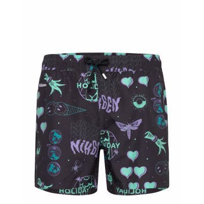 Nikben Nb Moontribe Swimtrunks Black Svart