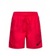 NIKE SWIM Nike Logo Tape Lap 4" Volley Short Röd