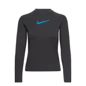 Nike G Long Sleeve Hydroguard Swimwear Uv Clothing Uv Tops Black NIKE SWIM