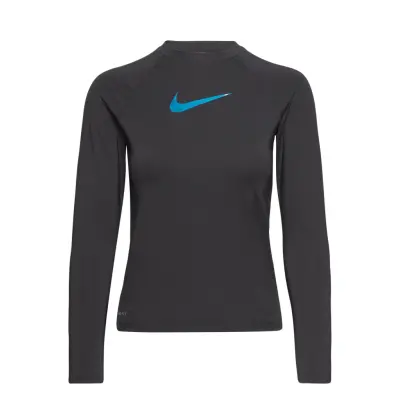 Nike G Long Sleeve Hydroguard Sport Uv Clothing Uv Tops Black NIKE SWIM