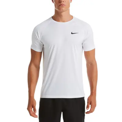 NIKE SWIM Nike Essential Short Sleeve Hydroguard - White - XXL